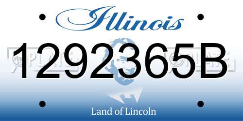 1292365B Illinois License Plate