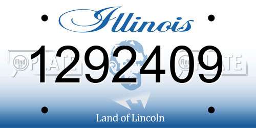 1292409 Illinois License Plate