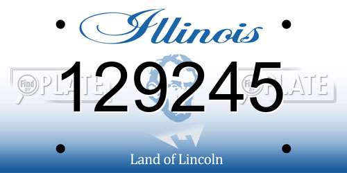 129245 Illinois License Plate