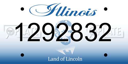1292832 Illinois License Plate