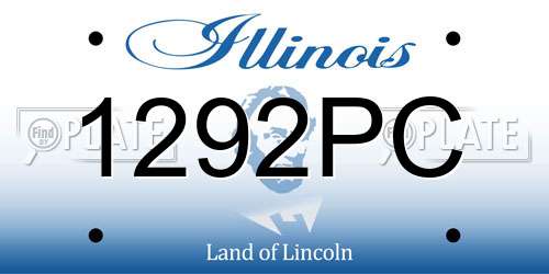 1292PC Illinois License Plate