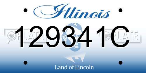 129341C Illinois License Plate