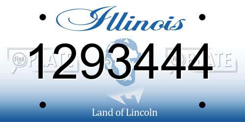 1293444 Illinois License Plate