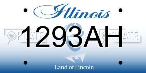 1293AH Illinois License Plate