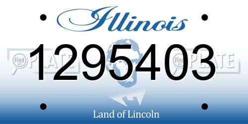 1295403 Illinois License Plate