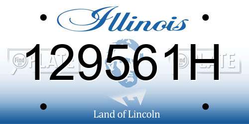 129561H Illinois License Plate
