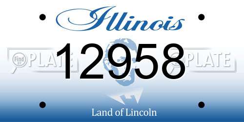 12958 Illinois License Plate
