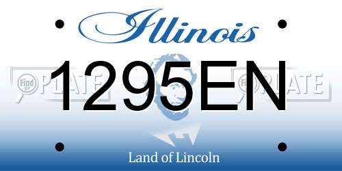 1295EN Illinois License Plate