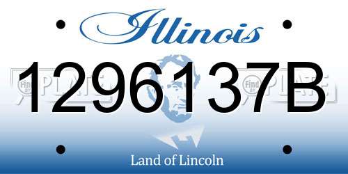 1296137B Illinois License Plate