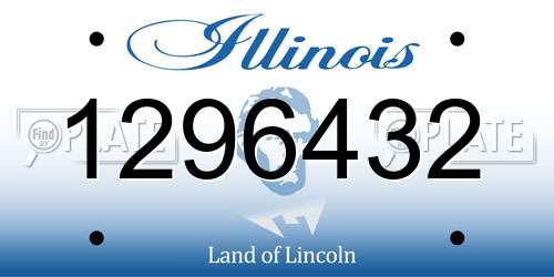 1296432 Illinois License Plate