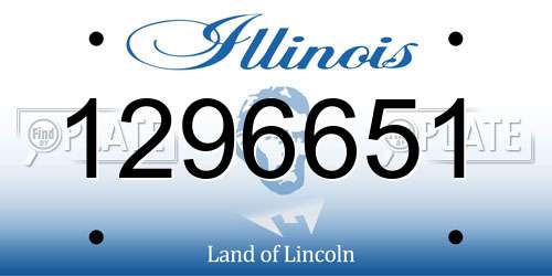 1296651 Illinois License Plate