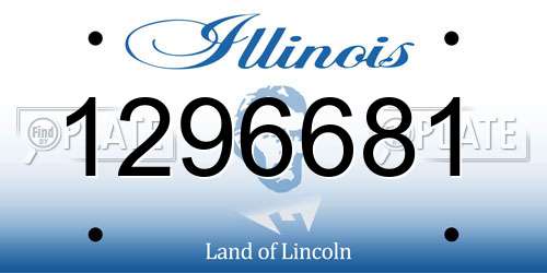 1296681 Illinois License Plate