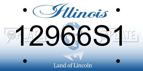 12966S1 Illinois License Plate