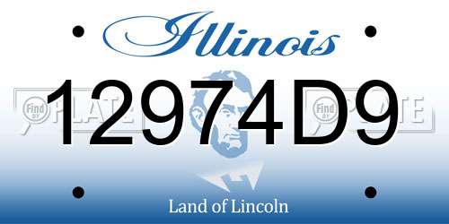 12974D9 Illinois License Plate