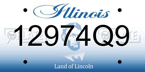12974Q9 Illinois License Plate
