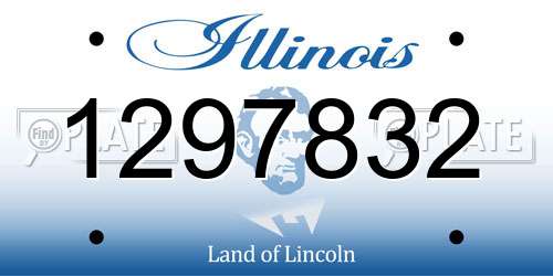 1297832 Illinois License Plate