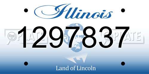 1297837 Illinois License Plate