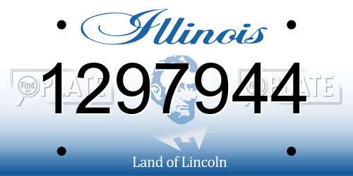 1297944 Illinois License Plate