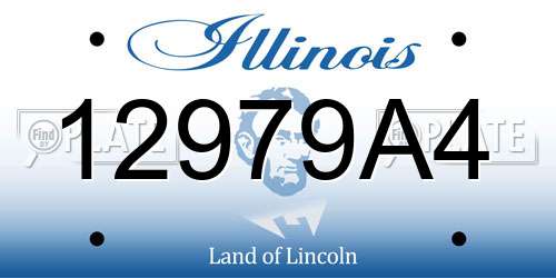 12979A4 Illinois License Plate