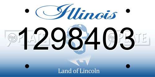 1298403 Illinois License Plate