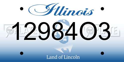 12984O3 Illinois License Plate