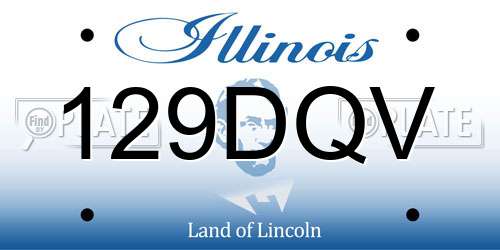 129DQV Illinois License Plate