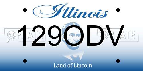 129ODV Illinois License Plate