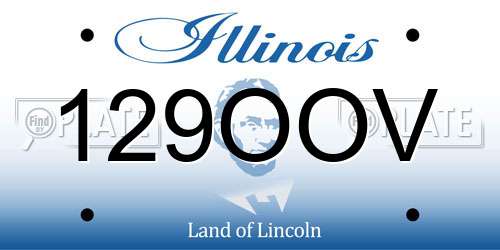 129OOV Illinois License Plate
