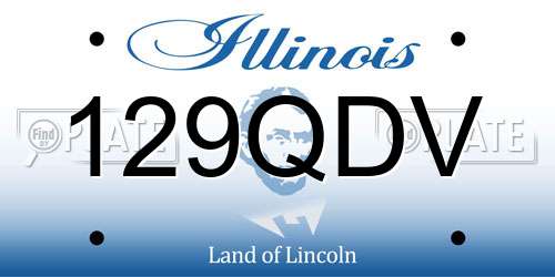 129QDV Illinois License Plate