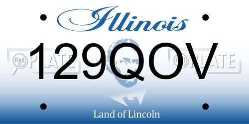 129QOV Illinois License Plate