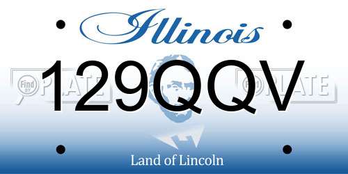 129QQV Illinois License Plate