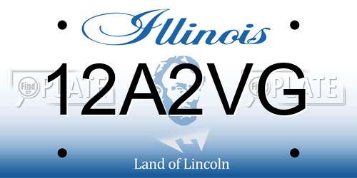 12A2VG Illinois License Plate