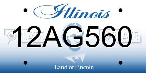 12AG560 Illinois License Plate