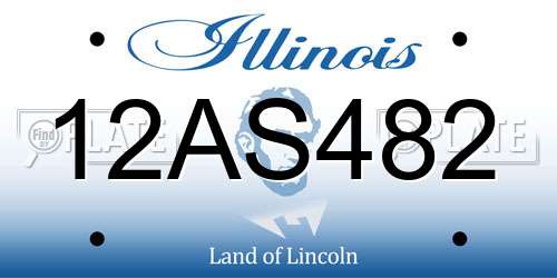 12AS482 Illinois License Plate