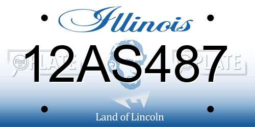 12AS487 Illinois License Plate