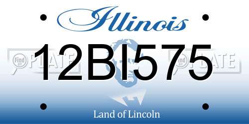12BI575 Illinois License Plate