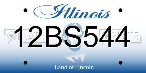 12BS544 Illinois License Plate