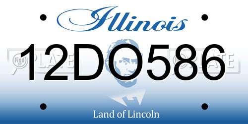 12DO586 Illinois License Plate