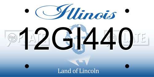 12GI440 Illinois License Plate