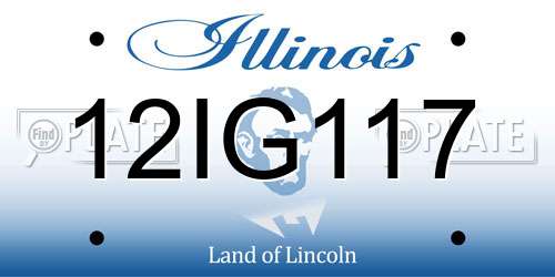 12IG117 Illinois License Plate