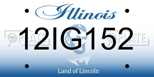 12IG152 Illinois License Plate