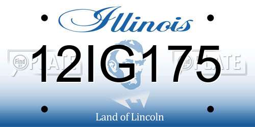 12IG175 Illinois License Plate
