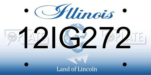 12IG272 Illinois License Plate