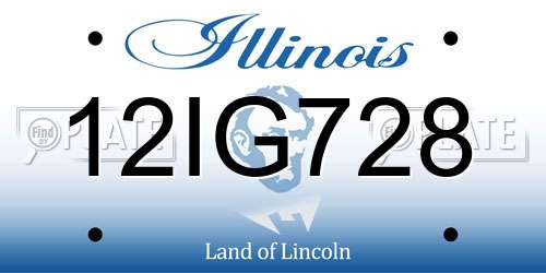 12IG728 Illinois License Plate