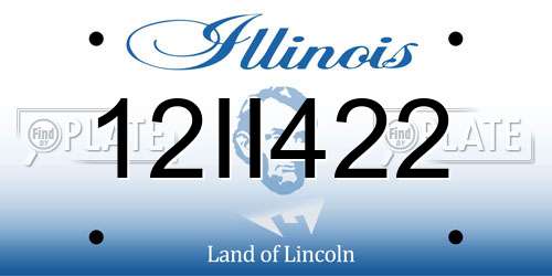 12II422 Illinois License Plate