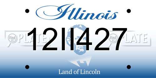 12II427 Illinois License Plate