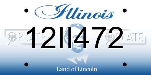 12II472 Illinois License Plate