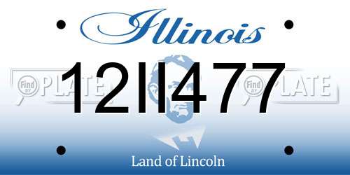 12II477 Illinois License Plate