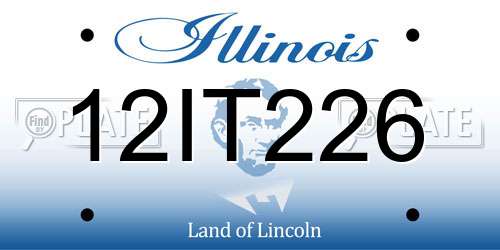12IT226 Illinois License Plate