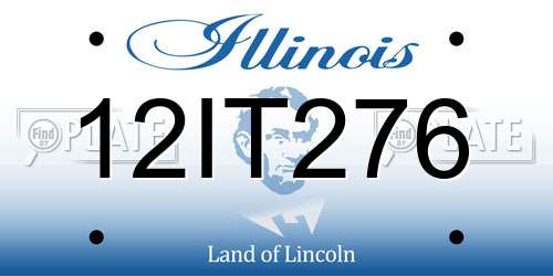 12IT276 Illinois License Plate
